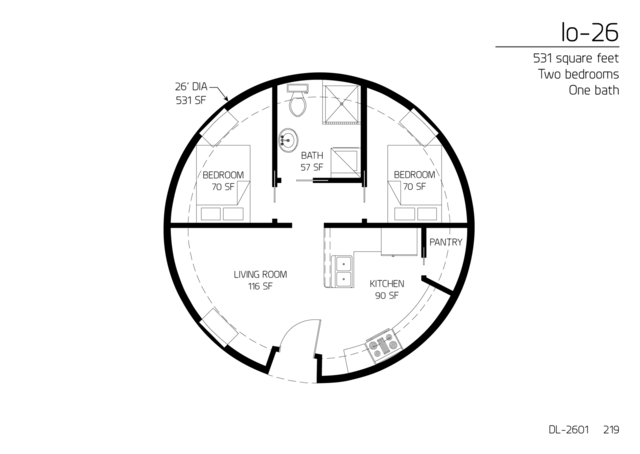 Floor Plans 2 Bedrooms Monolithic Dome Institute