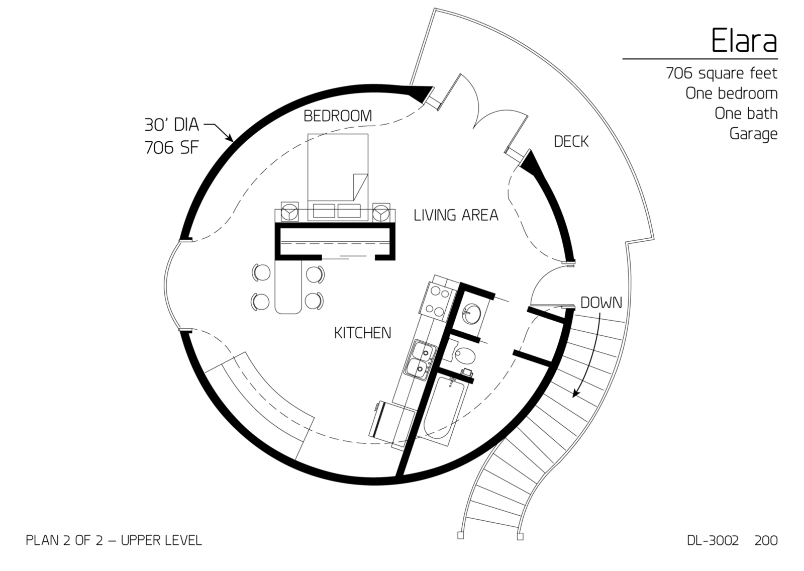 Floor Plan DL3002 Monolithic Dome Institute