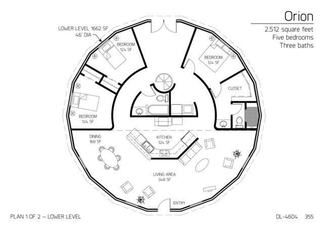 Floor Plans 5 Bedrooms Monolithic Dome Institute