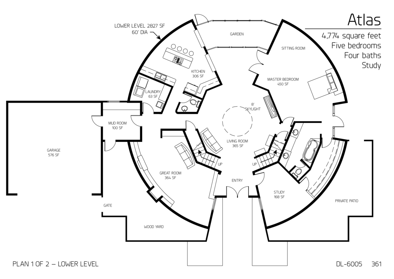 Floor Plan: DL-6005 | Monolithic Dome Institute