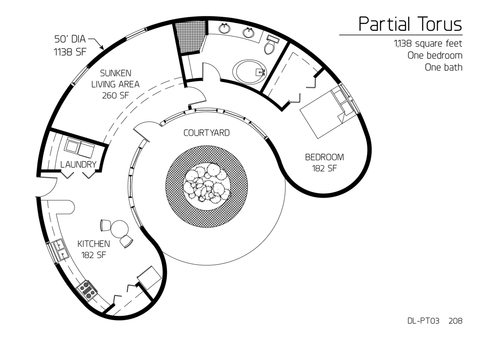  Floor  Plan  DL PT03 Monolithic Dome Institute