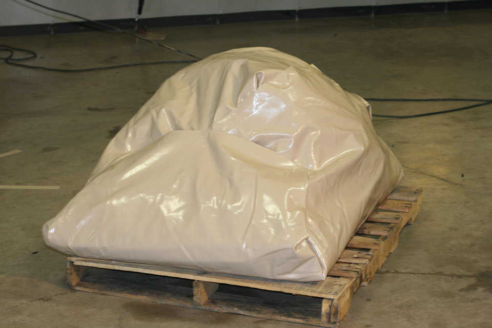 All of our membranes are wrapped in similar material for shipping. These shipping wraps keep the membranes safe from abrasions and tears while shipping to the site.