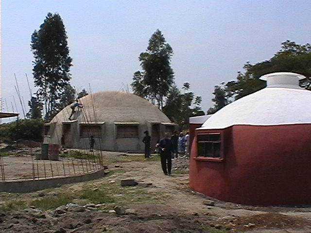 Kitchen dome exterior is complete. Children’s dormitories under construction.