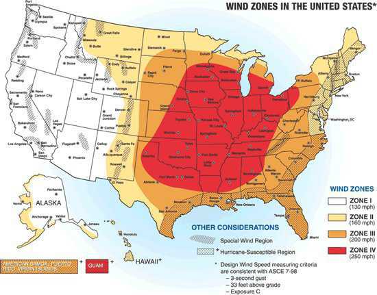 Map of Wind Zones