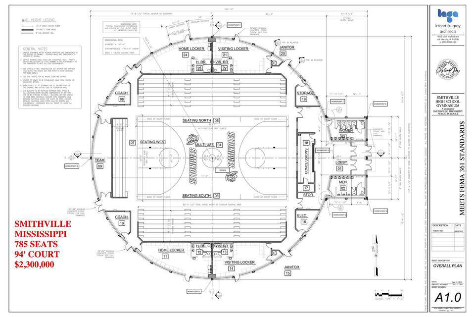 Smithville, Mississippi: In 2014, this school will have a Monolithic gym/tornado shelter with 23,000 SF. It too successfully applied for a FEMA grant.