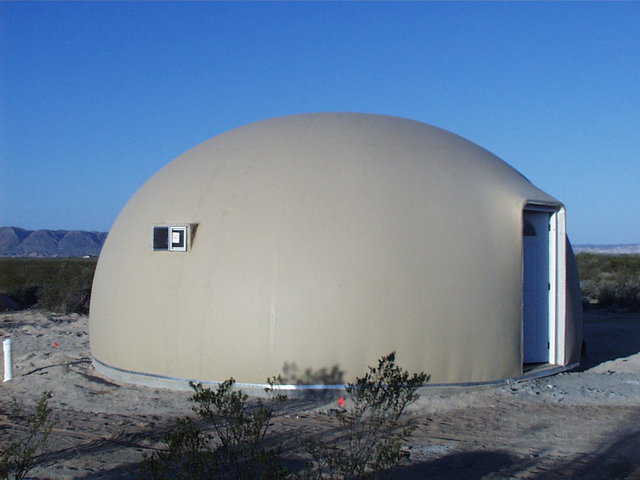 Dome home built in a remote location near Alpine, Texas