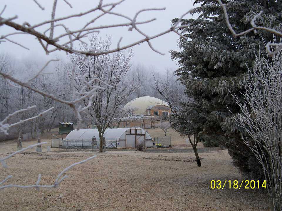 Virginia can also get some snow. But they are snug in their Monolithic Dome. And it saves them a bunch of money on heating and cooling.