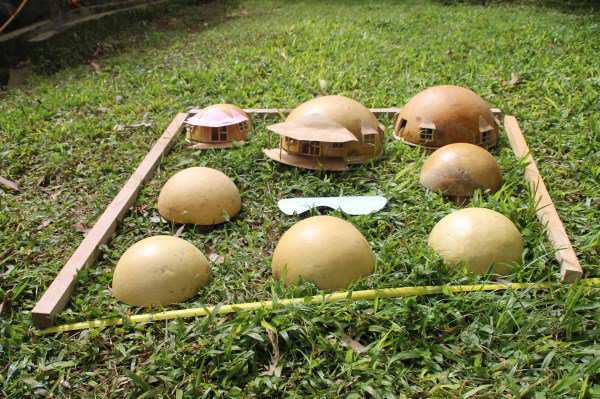Coconut model of future project of Indonesian dome builder, Antonius “Yoss” Yusanto.