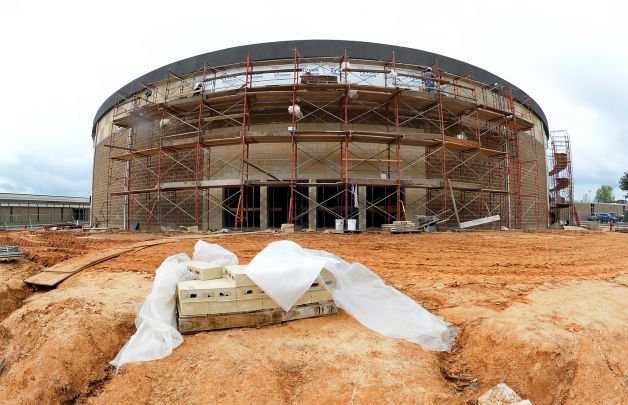 Lumberton ISD’s Monolithic Dome Storm Shelter/Performing Arts Center under Construction.