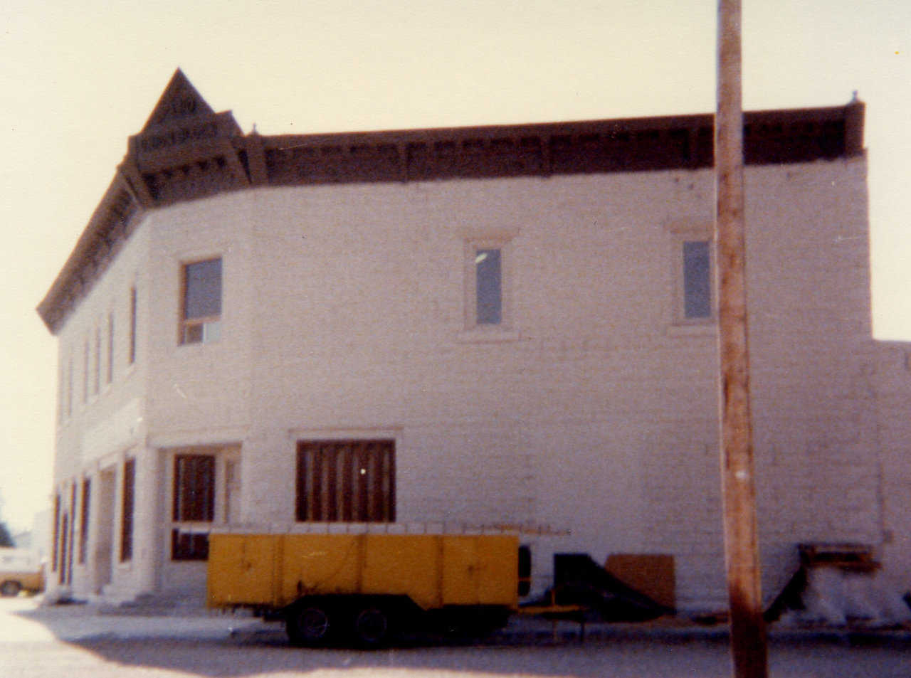 Polyurethane foam trailer in front of South’s, Inc. in Shelley, Idaho. (Circa 1976)