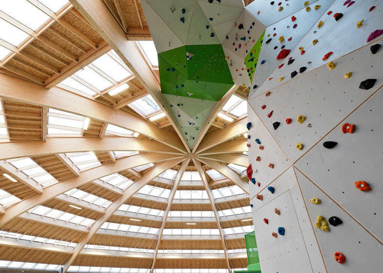 We would love to see a climbing wall like that in a Monolithic Dome.