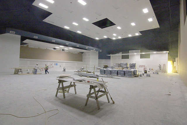 Santa Fe Trails High School main theater under construction.