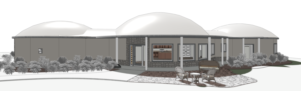 Another rendering of the back of the house.
