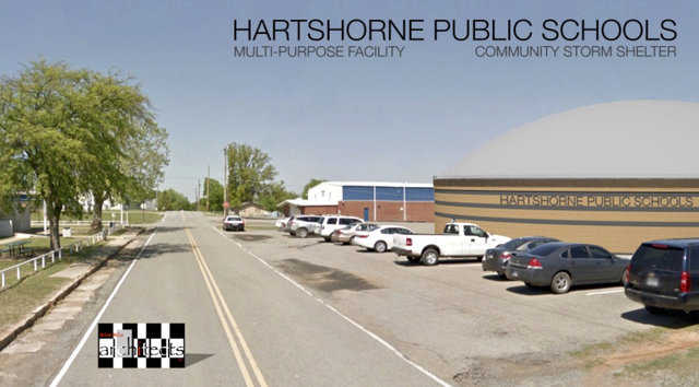 Rendering of new gymnasium at the high school.