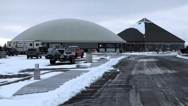 The 550-seat auditorium Monolithic Dome.