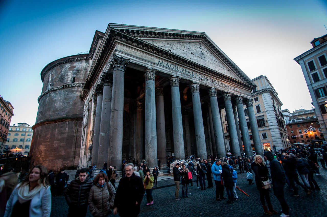 Visitors from all over the world visit the Pantheon, one of the oldest intact buildings of antiquity.