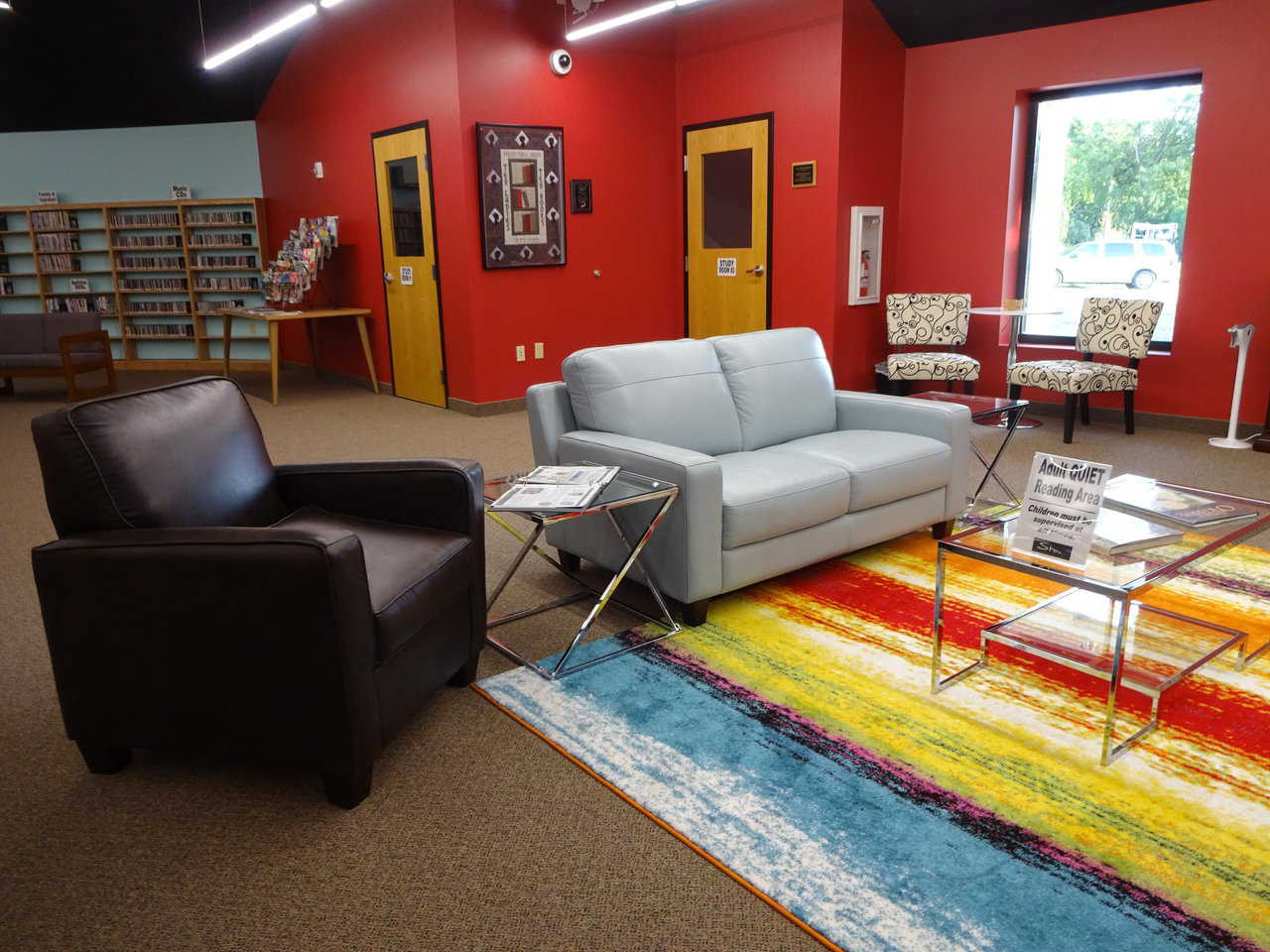 Adult reading area of library