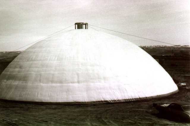 Exterior of first Monolithic Dome