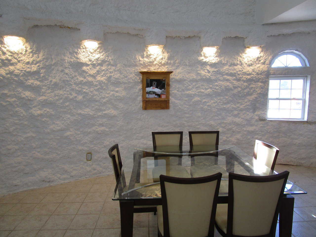 Dome home dining area