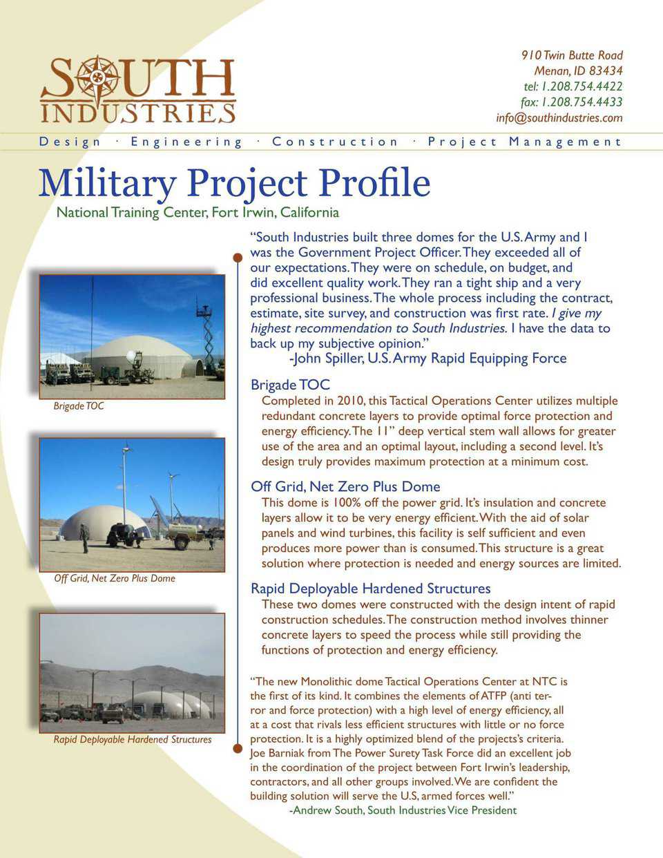 Military dome project