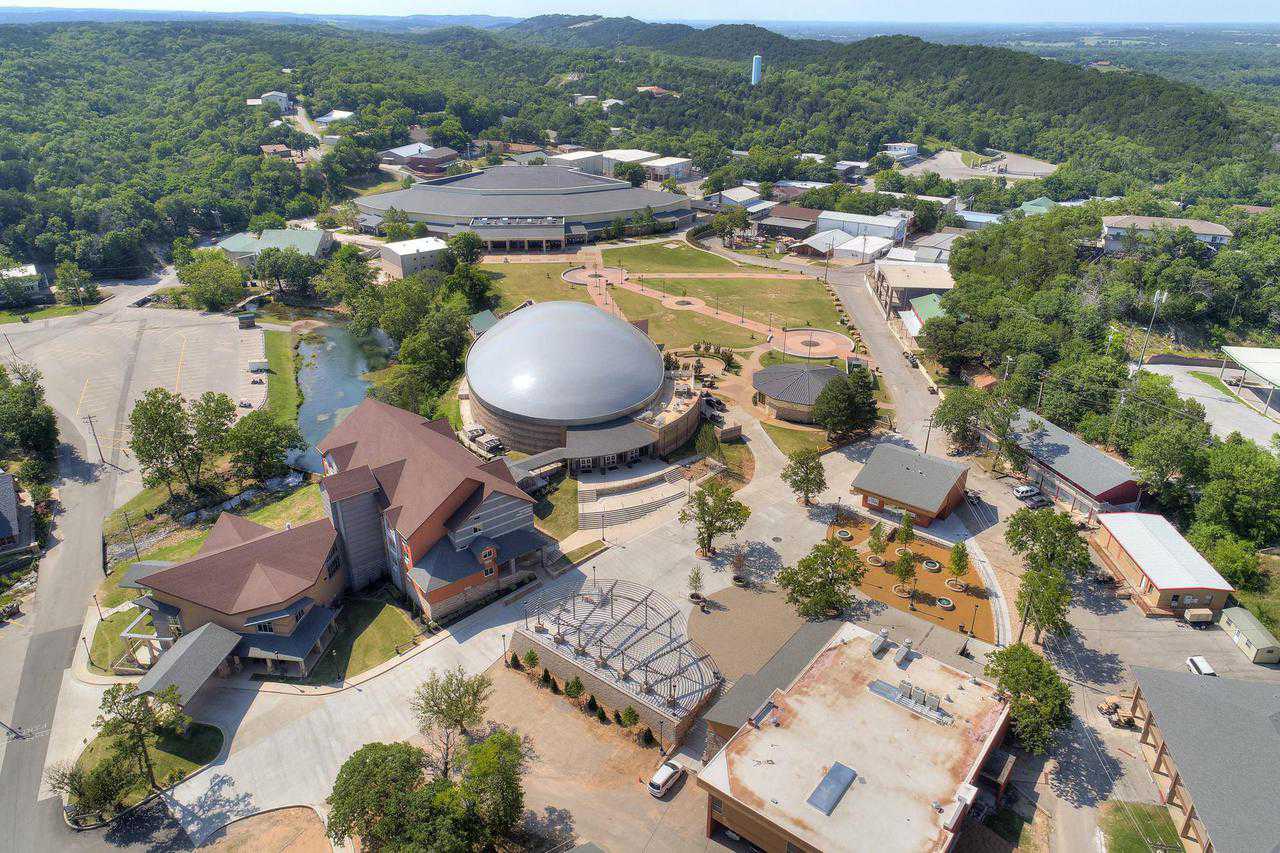 Aerial view of dome