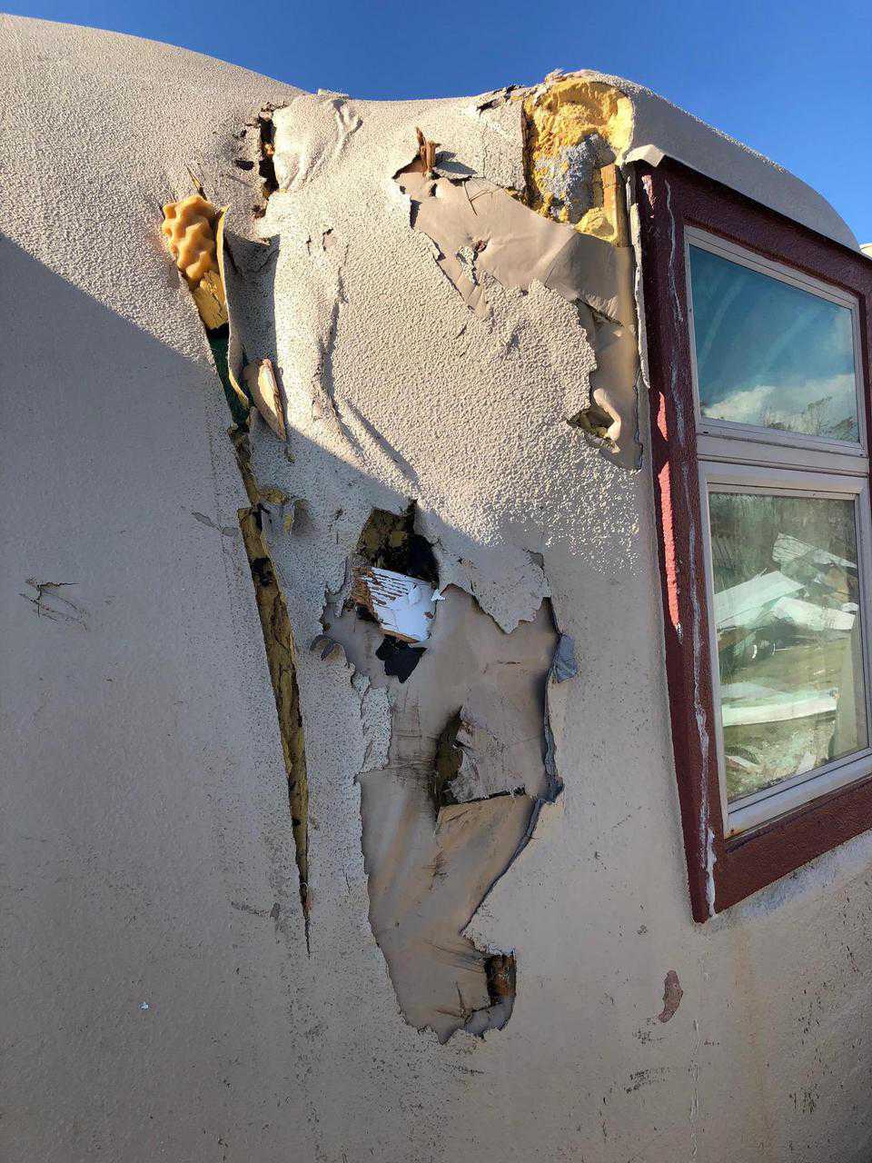 Augment damaged by flying transformer