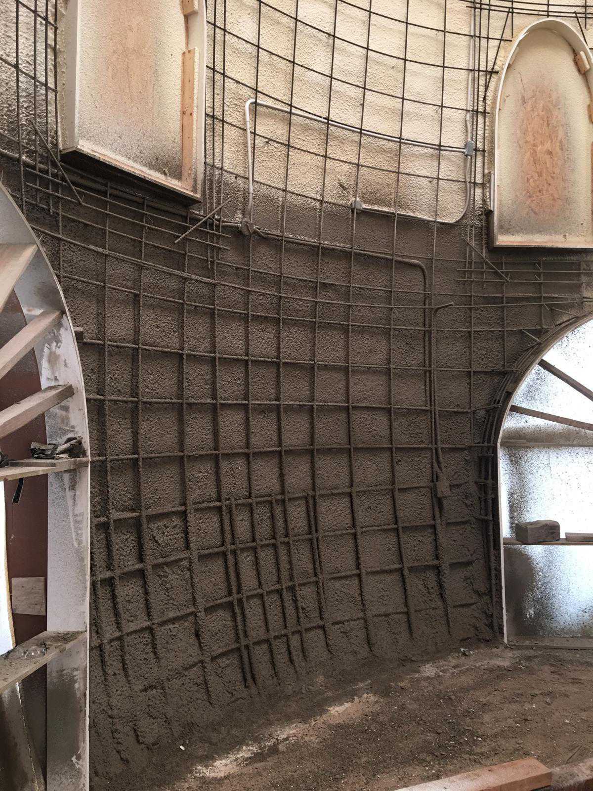 First layer of shotcrete