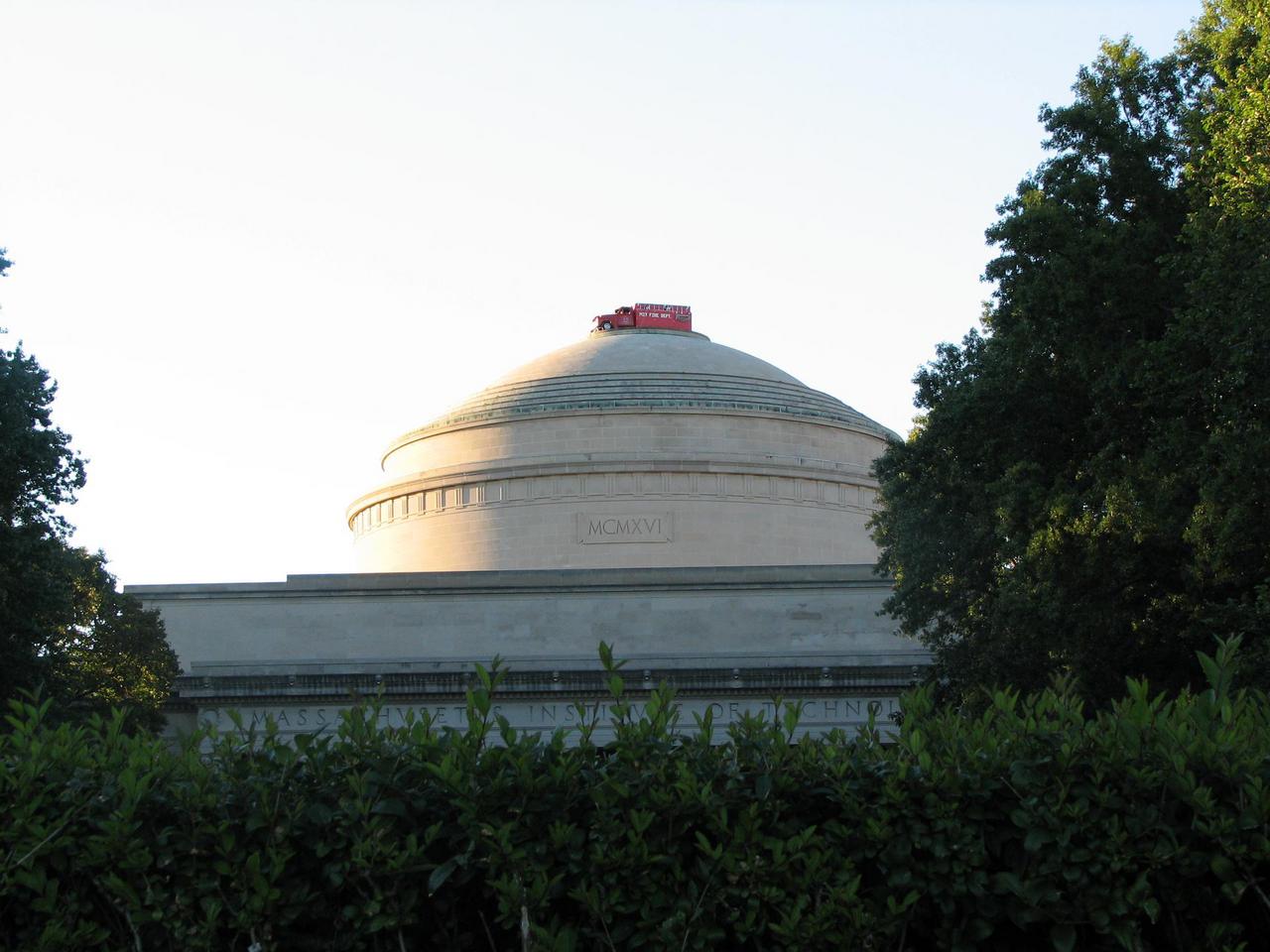 Fire truck atop Great Dome