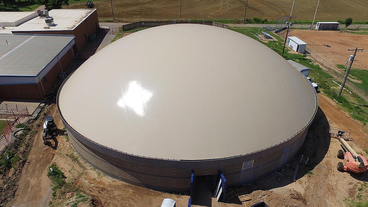 Aerial view of Drummond Gymnasium