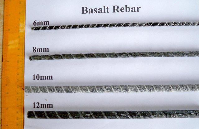 Basalt rebar sizes