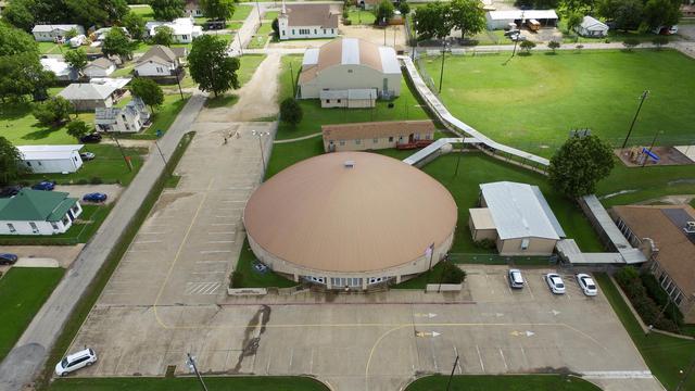 Aerial view of the Avalon gymnasium.