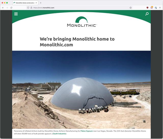 Screenshot of monolithic.com.