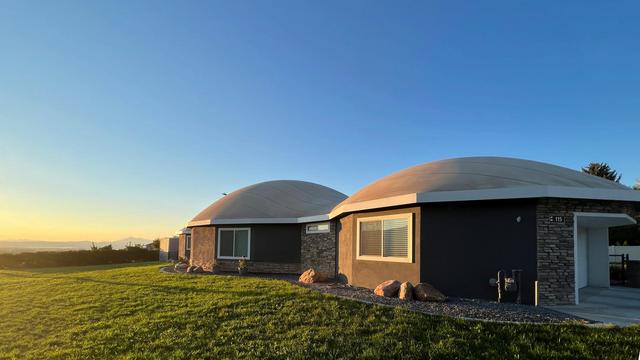 Sunset at Arcadia Dome Home in Providence, Utah